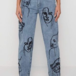 Line Art Mom Jeans - maniere devoir
